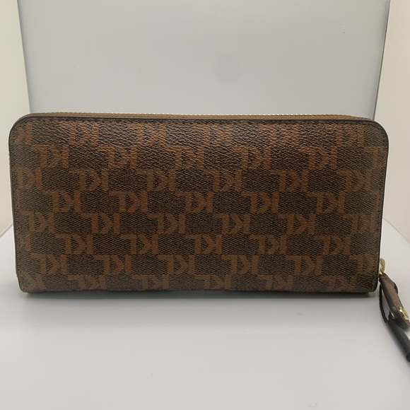 Karl Lagerfeld Paris Maybelle SLG Zip Brown Wallet - Picture 8 of 17